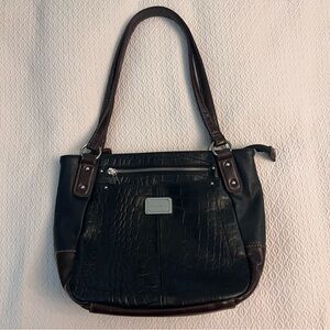 STONE MOUNTAIN Crocodile Texture Shoulder Bag